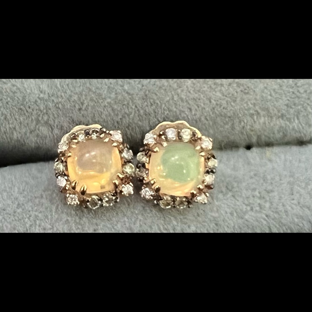 Levian opal and diamond earrings